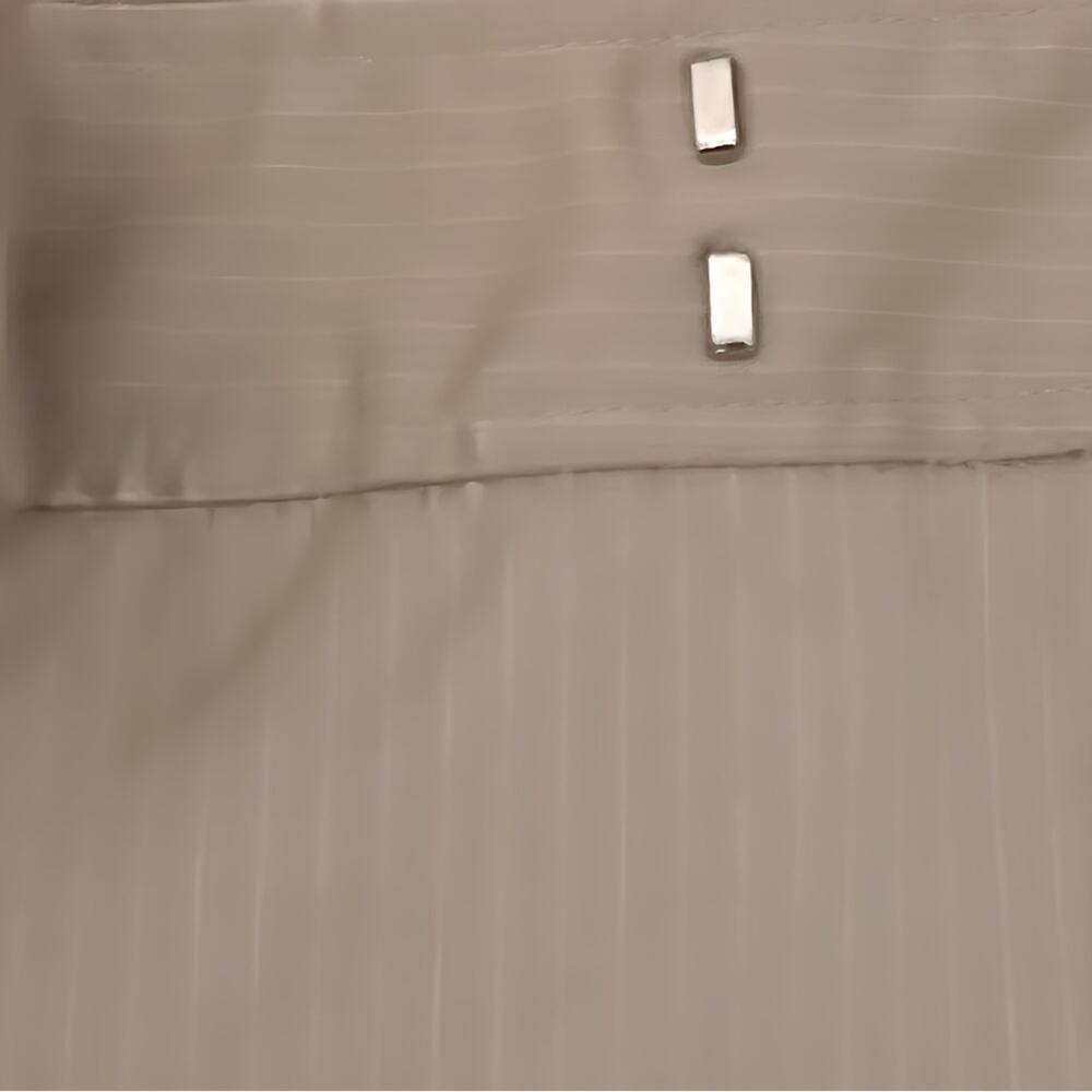 Ann Taylor Signature‎ Fit Tan w/ White  Pinstripe Wide Leg Trousers Lined Size 4 - Picture 7 of 9